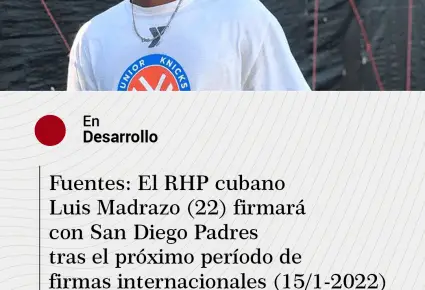 Fuentes: Luis Madrazo firmará con los Padres de San Diego