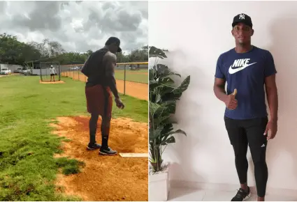 Pitcher cubano Emmanuel Chapman sale del país buscando una oportunidad
